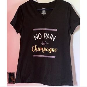 NO PAIN NO CHAMPAGNE TEE by ATHLETIC